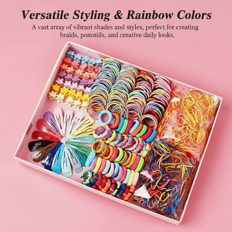 Conjunto De Gravata De Cabelo Colorida De 895 Peças Para Meninas | Acessórios De Arco De Unicórnio E Estrela , Ideais Pr