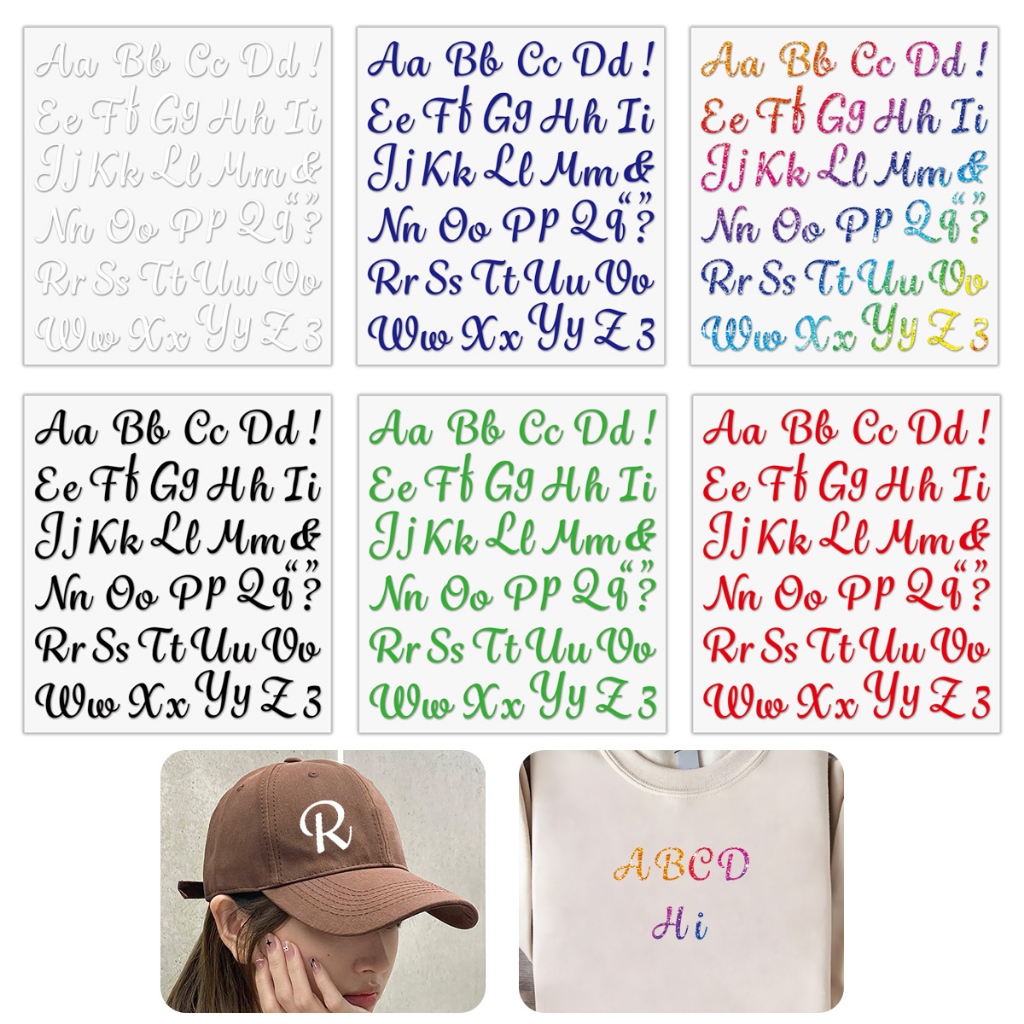 Letra Do Alfabeto Adesivos Térmicos Preto Transferência De Calor Letras De Vinil Az Decalques Para Artesanato Diy Ferro 
