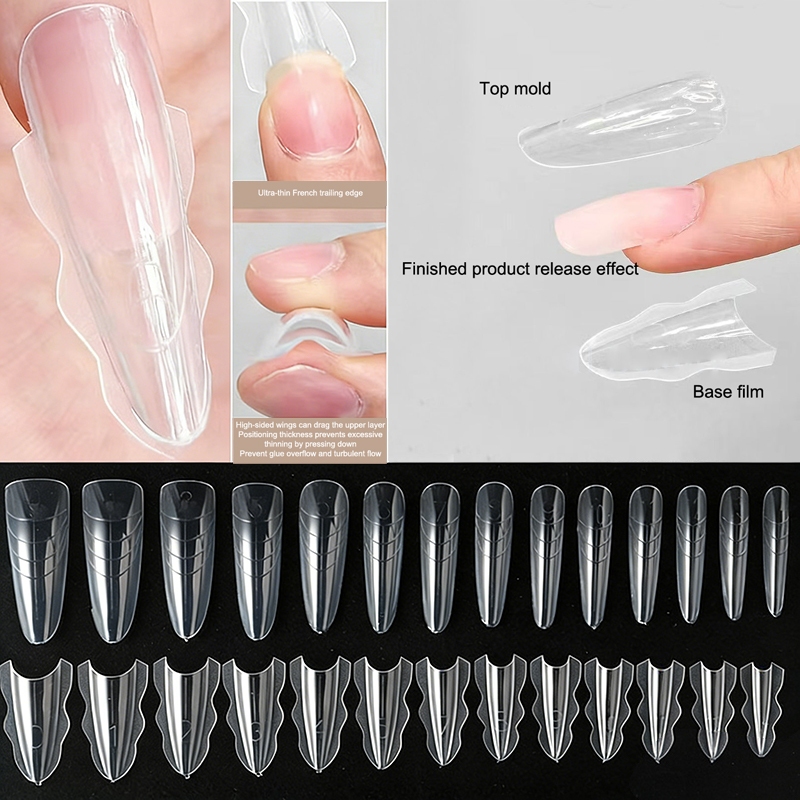 BEC 60 Peças Formas De Unhas Sanduíche Molde Para Qui Extensão Ferramentas De Forma De Plástico Iniciantes Profissionais em Oferta na Shopee