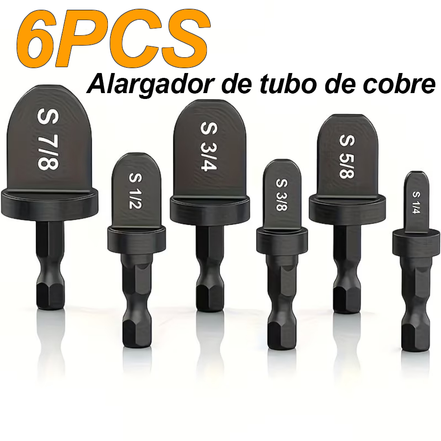 Conjunto de 6 peças Alargador de tubo de cobre / Alargador de ar condicionado Ferramenta de reparo