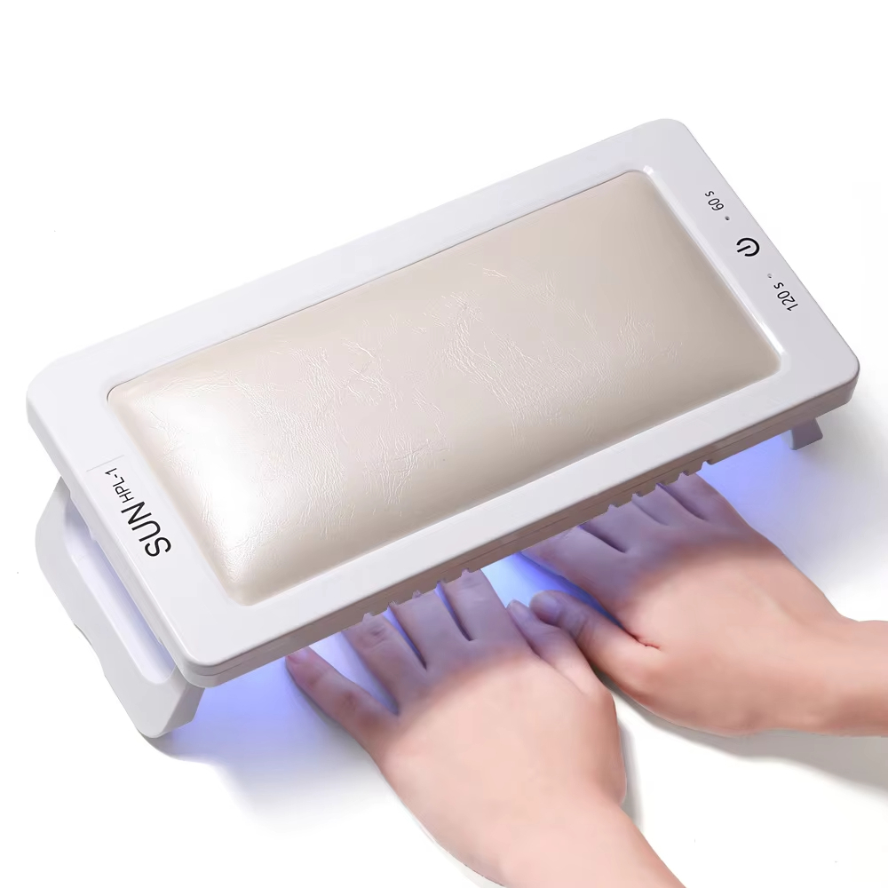 88w máquina secador de unhas portátil 27 led uv manicure lâmpada cabo usb casa lâmpada do prego com almofada mão couro