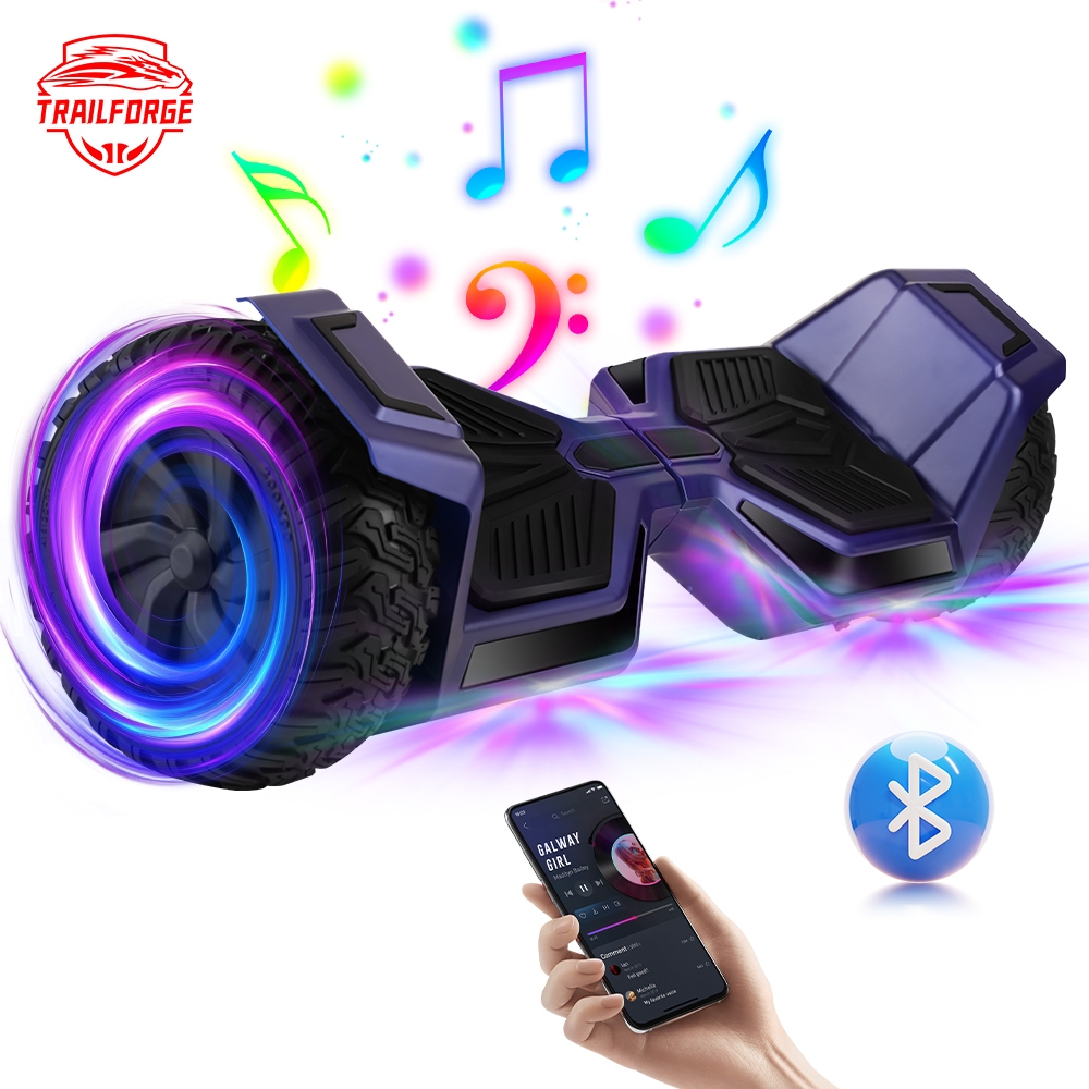 TRAILFORGE Hoverboard-S2 700W 18KM/H 8.5"‌Modelo off-road para adultos com Bluetooth