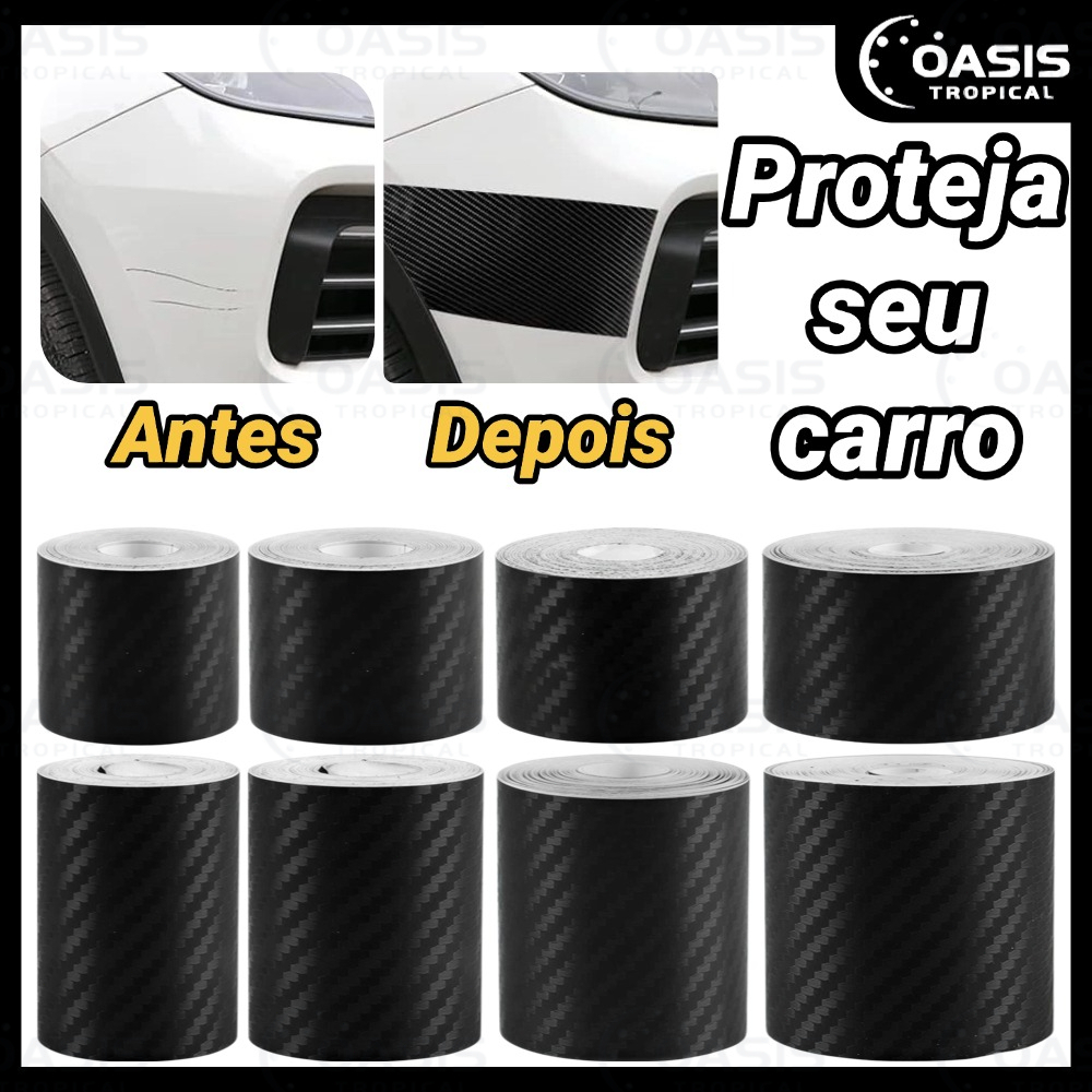 Adesivo 3D Fibra de Carbono Preto Carro Moto Anti-Riscos Protetor Soleira Porta Espelho Coluna DIY 5cm 10cm Fosco