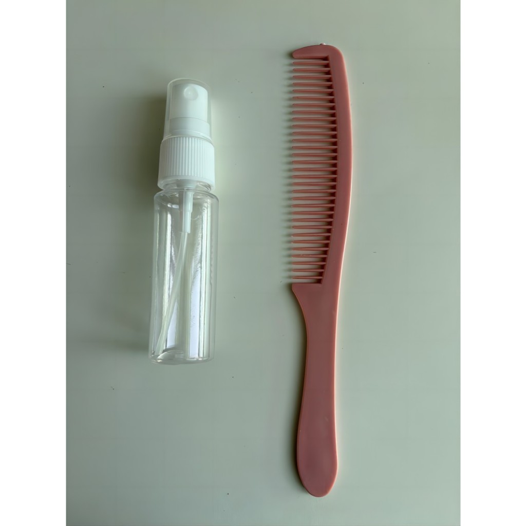 Frasco De spray Vazio De 1 Unidade + 1 Pente + Instruções , Para Acordar O Cabelo Antes De Usar em Oferta na Shopee