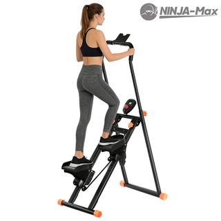 NINJA-MAX Escalador Silencioso Modelador Glúteos Suporta 150kg 3 Níveis Inclinação