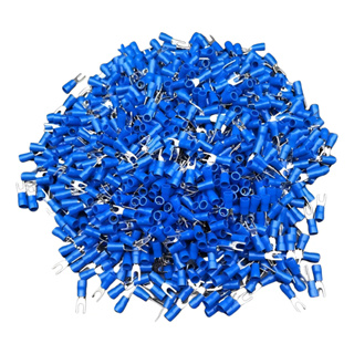 Kit 500 Terminais Ponteira Tipo Garfo Pré-isolados 1,5-2,5mm Azul em Oferta na Shopee