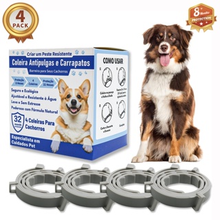 Coleira Repelente Ajustável De Pulgas E Carrapatos De Silicone Com 4 Pacotes Para Cães Gatos-Segura , À Prova D'água em Oferta na Shopee