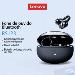Lenovo RS123 Fones De Ouvido Bluetooth Hi-Fi Surround Espaço Som Ultra-Baixa Latência À Prova De Poeira E Dwaterproof Ág