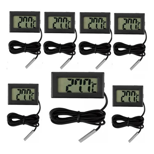 Kit 10 Termômetro Digital Freezer Aquário Sonda Chocadeira MFL em Oferta na Shopee