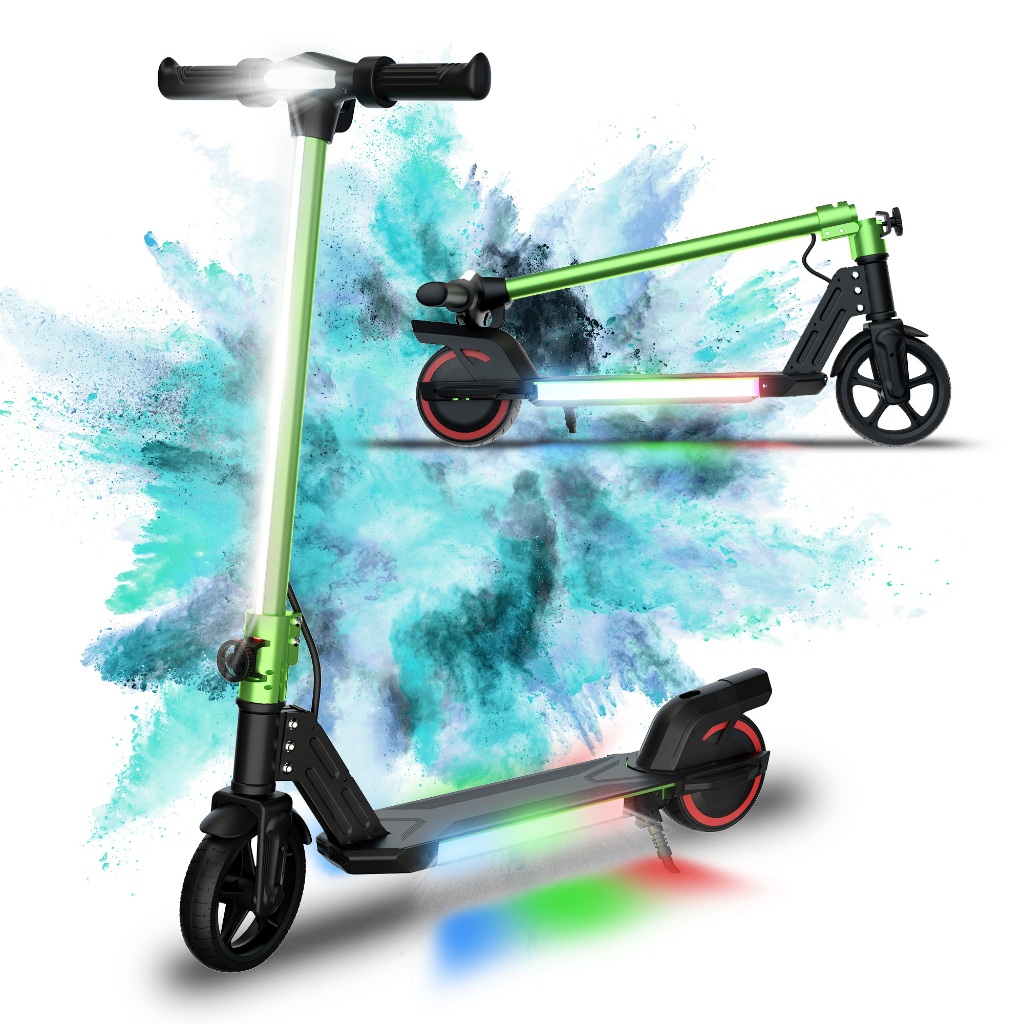 Trailforge-C1 Patinete Elétrico Infantil Menino Menina 6,5' 150W 16KM/H Luzes LED multicoloridas