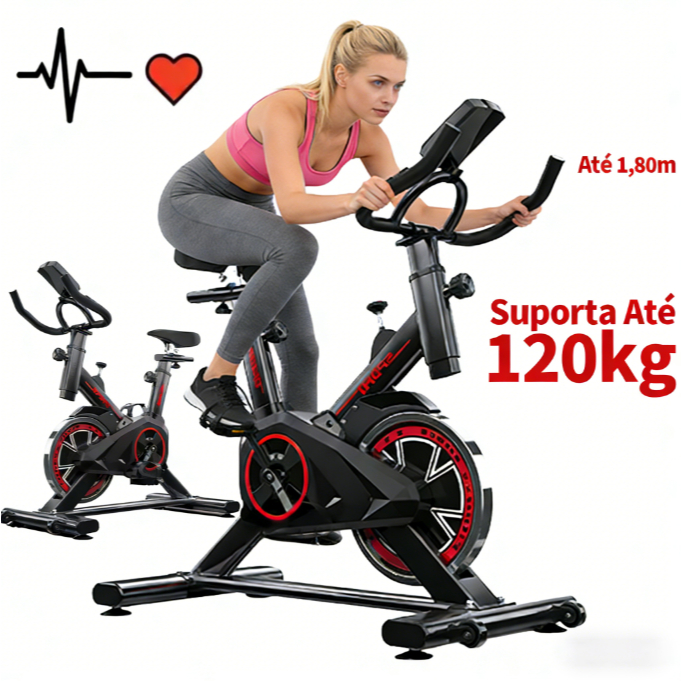 Bicicleta Bike Ergometrica Spinning Academia Fitness Profissional 120kg