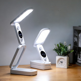 Lâmpada Luminária Portátil Abajur Mesa 32 Led Dobrável Recarregável Ajustável com 3 Modos Para Lateral De Cama/Mesa