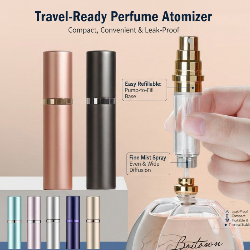 Atomizador De Perfume De Alumínio 6ml-Frasco De Spray Recarregável Portátil Para Presente De Feriado De Viagem