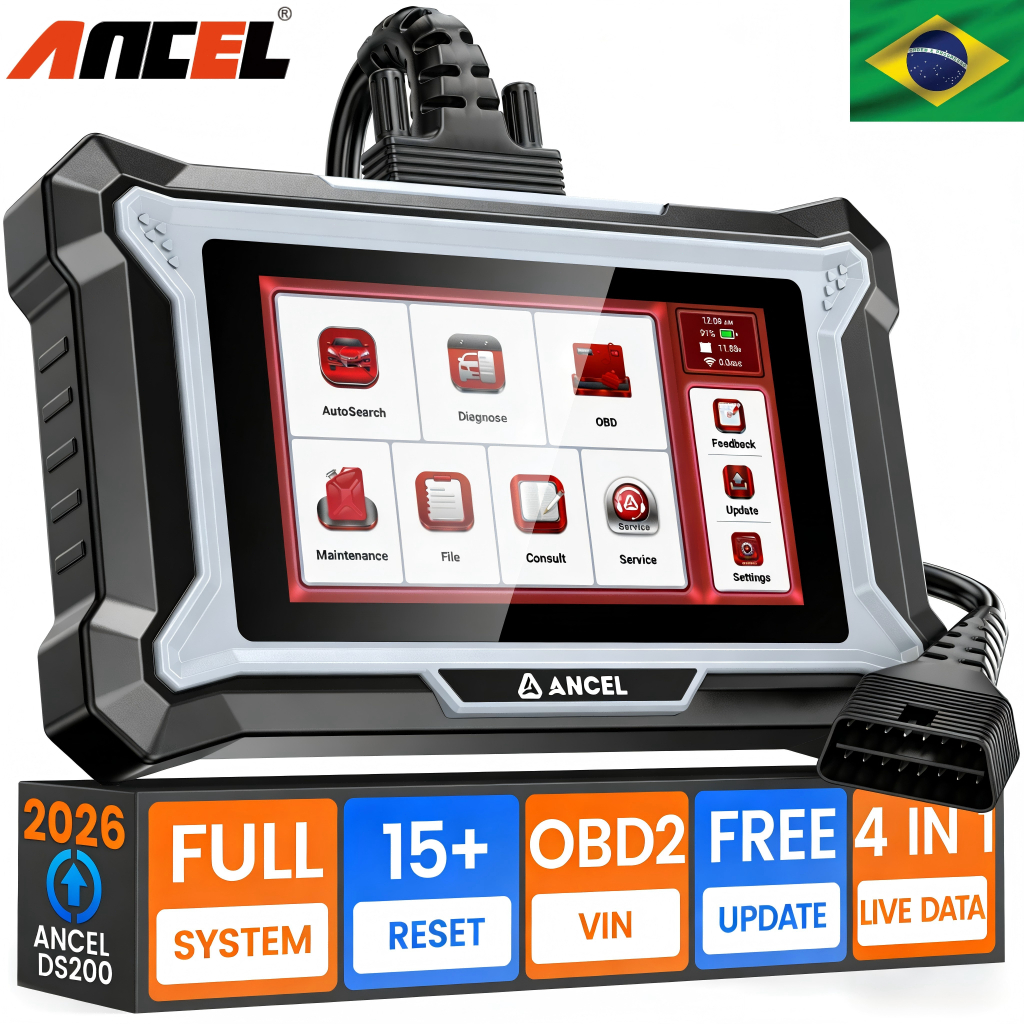 ANCEL DS200 Ferramentas de Diagnóstico do Carro Todo o Sistema A/F ABS SRS 15 Redefinição em Oferta na Shopee