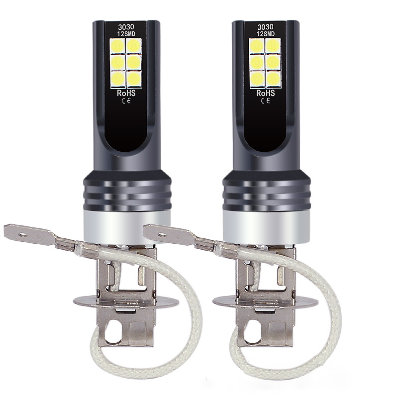 H3 6500k 3030 12 Lâmpadas Led Carro Leve De Circulação Diurna