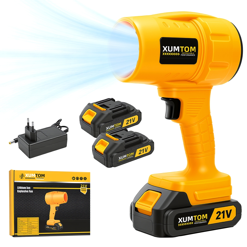 Soprador de folhas turbo elétrico Portáti Motor Brushless 21V Recarregável 2 Baterias Bivolt em Oferta na Shopee