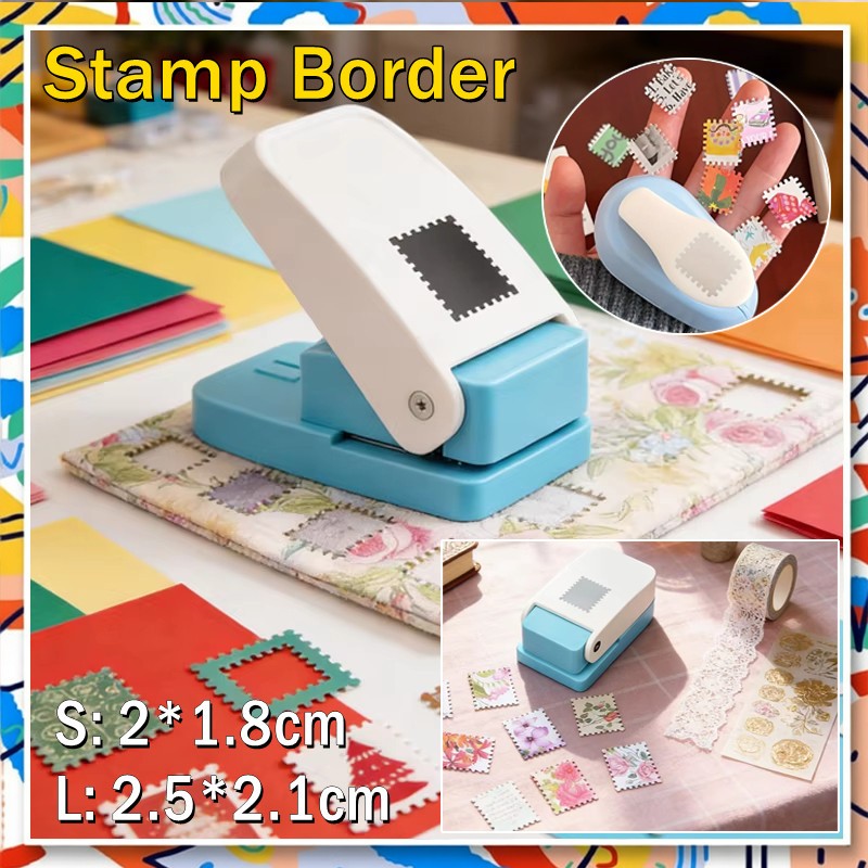 2 Pçs Alavanca De Ação Selo Forma Perfurador De Papel Portátil Scrapbooking Suprimentos DIY Cartão Fazendo Ferramenta De