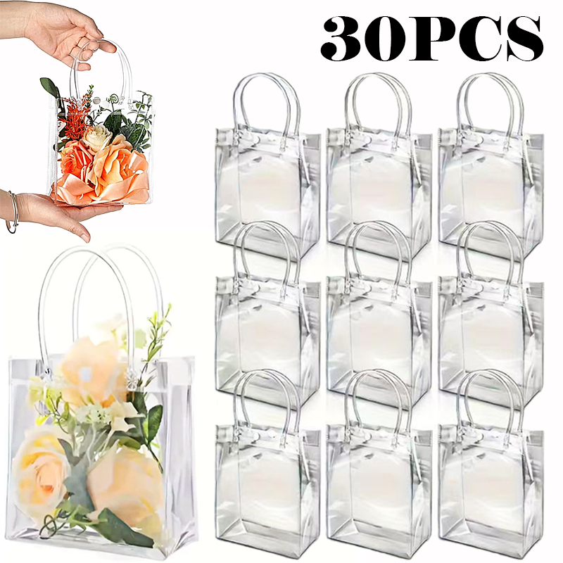 Kit 10-30 Sacolas Transparentes com Fecho p/ Presente Lembrança em Oferta na Shopee