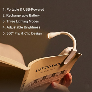 Mini Luz Noturna LED Recarregável Para Livro 360 ° Lâmpada De Proteção Ocular Flip Clip-Ideal Estudo , Viagens E Present em Oferta na Shopee