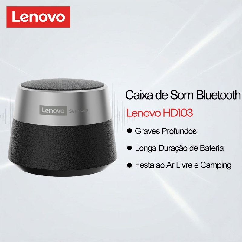 Lenovo HD103 Wireless Speaker para Festa ao Ar Livre e Camping com Graves Profundos e Bateria de Longa Duracao em Oferta na Shopee