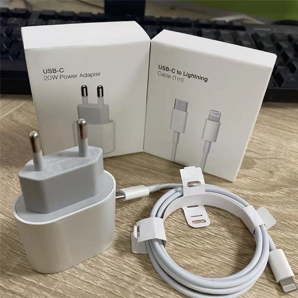 Fonte De Alimentação Do Kit Carregador Para iPhone Com Cabo De Carregamento Rápido 1m PD 20w em Oferta na Shopee