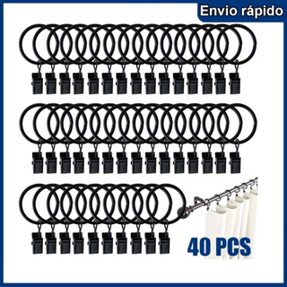 Conjunto de 40 argolas com prendedores de cortina, para pendurar cortinas, laços, chapéus e assim por diante em Oferta na Shopee