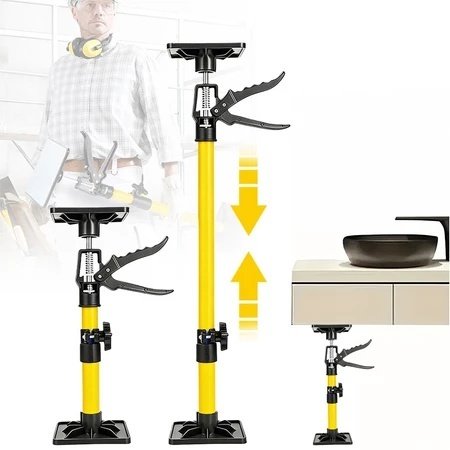 Kit haste de suporte telescópica ajustável Armários, Macacos e Drywall (30 cm a 59 cm) em Oferta na Shopee