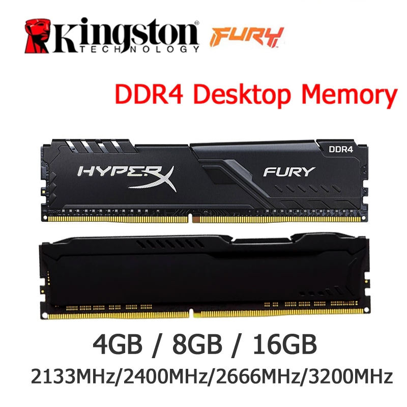 Kingston HyperX FURY ddr4 8GB 4GB Desktop ddr4 16GB 3200MHz 2666MHz 2400MHz 2133MHz PC4 Para Memória RAM 288 Pinos 1.2V