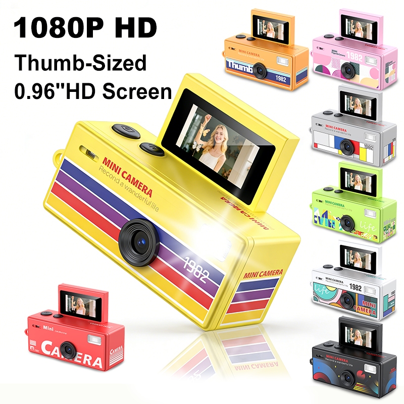 Mini Câmera Retrô De Polegar , Digital Portátil Com Tela Flip , Foto E Chaveiro De Vídeo De Brinquedo Para Crianças , Ad