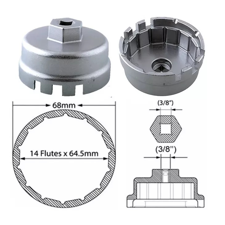 Saca Filtro de Oleo Tipo Refil Honda Toyota — imagem 2 de 2