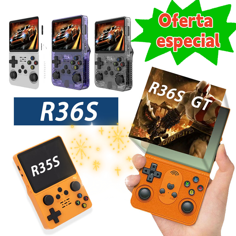 【usado】consoles De Jogos Portáteis Retrô Usados À Venda : R36S/R35S/R36S GT,Videogame,Sistema Arkos 2.0