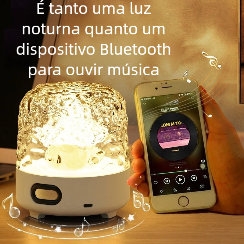 Caixa de som Bluetooth com luz, 16 cores variáveis | Acompanha controle remoto + som de alta definição