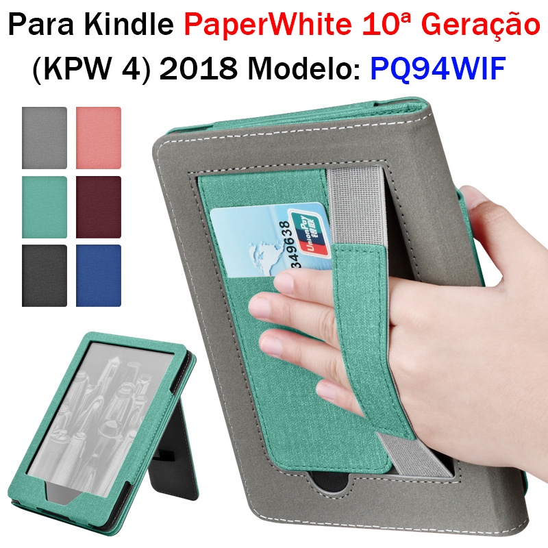 Para Kindle PaperWhite 10ª Geração 2018 KPW4 (Modelo: PQ94WIF) E-Book Capa Fina Capa Magnética Leve e Poderosa
