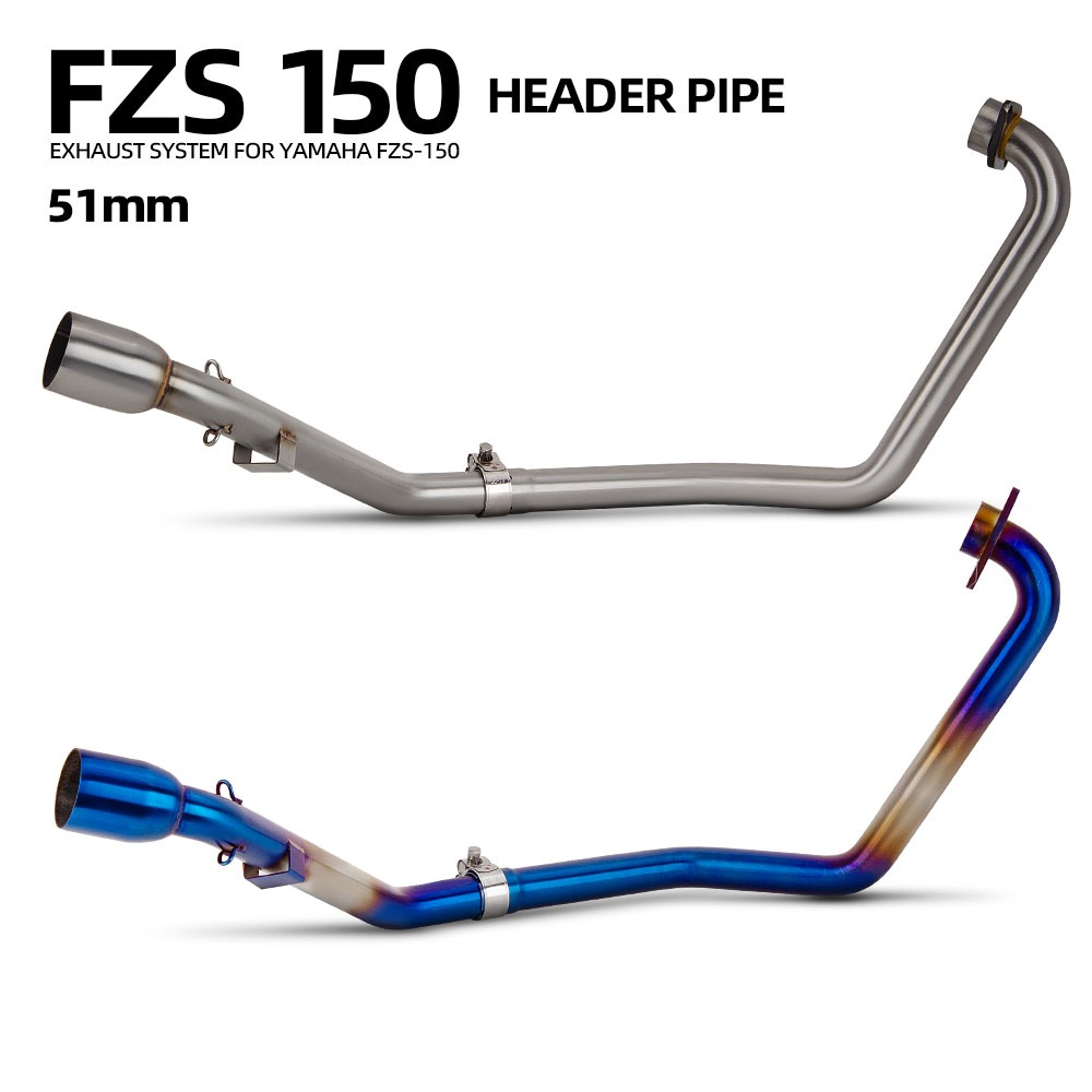 Para FZ150 FZS150 FZ-150 S150 Sistema De Escape Da Motocicleta Modificar Tubo Ligação Frontal Inoxidável 51mm
