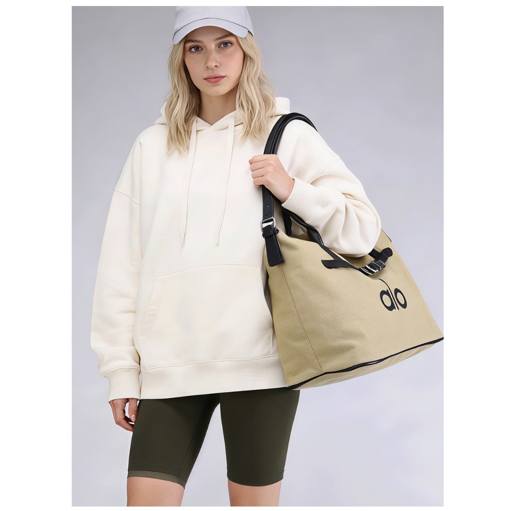 a10 Venda Quente Contraste Cor Lona Sacola Grande Capacidade Viagem Bolsa De Ombro Para Viagens Esportes