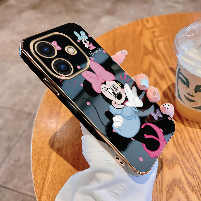 OPPO A40 A60 A80 5G Invólucro Disney Minnie Mobile Case Matte Slim Capa Banhada Brilhante
