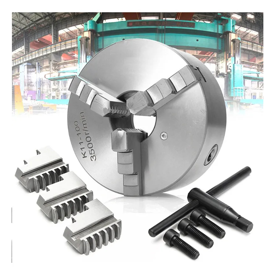 Placa De 100 Mm Para Torno 3 Porcas 4 Em Universais