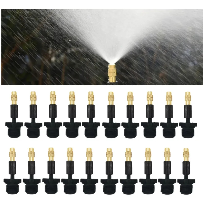Kit 20 Nebulizador Sprinkler Névoa Irrigação Cobre 1/2 Rosca