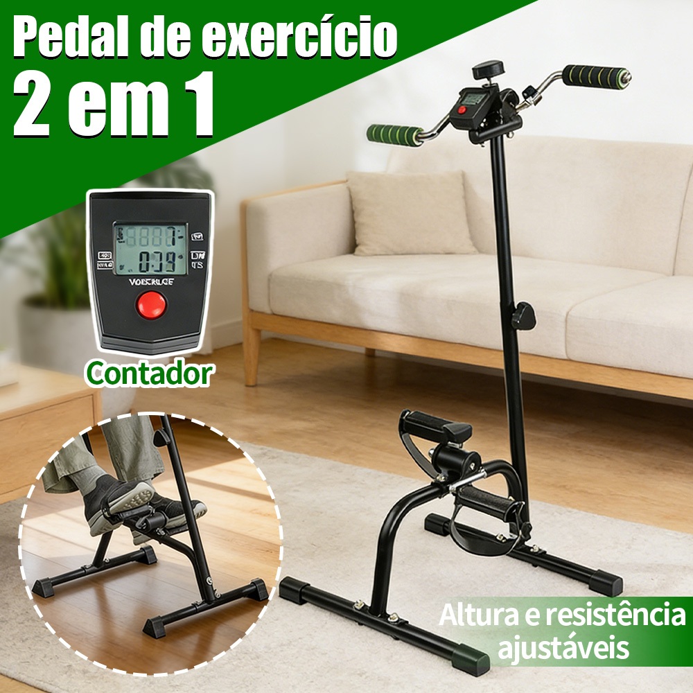 Mini Ciclo Bicicleta Bike Fisioterapia Idosos Braços Pernas Braços Fisioterapia com visor p/bicicleta ergométrica