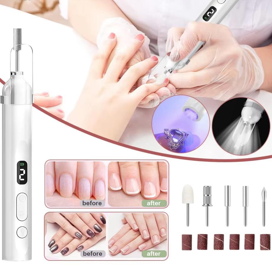 Removedor De Cutículas E Lixa Eletrônica Portátil Lixadeira Unha Elétrica Profissional em Oferta na Shopee