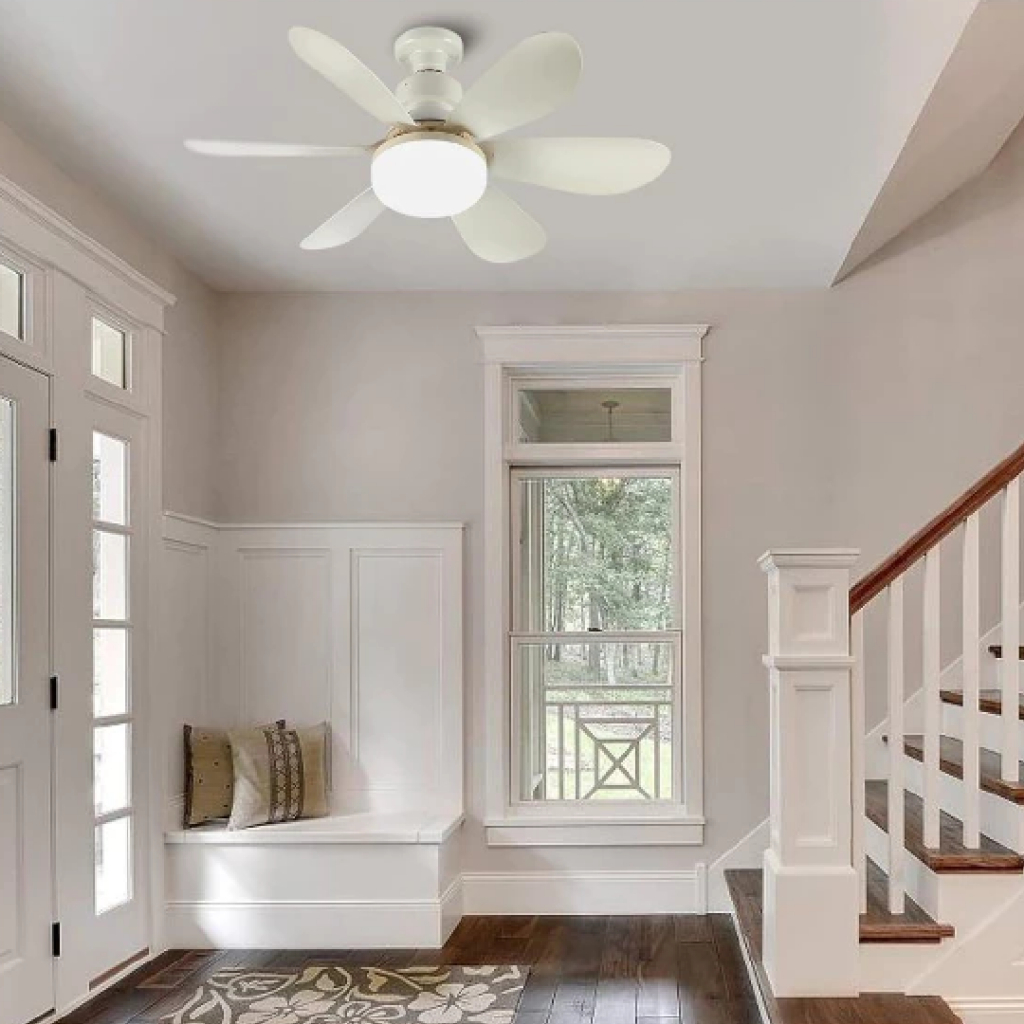 Ventilador de Teto LED 60W 80W Lâmpada E27 Controle Remoto Bivolt Luminária ECO Bivolt em Oferta na Shopee