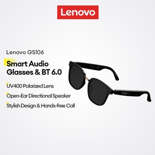 Óculos Inteligentes Lenovo GS106 E De Áudio Sem Fio Com Alto-Falante Aberto Lente Polarizada Bluetooth V6.0 plus UV400
