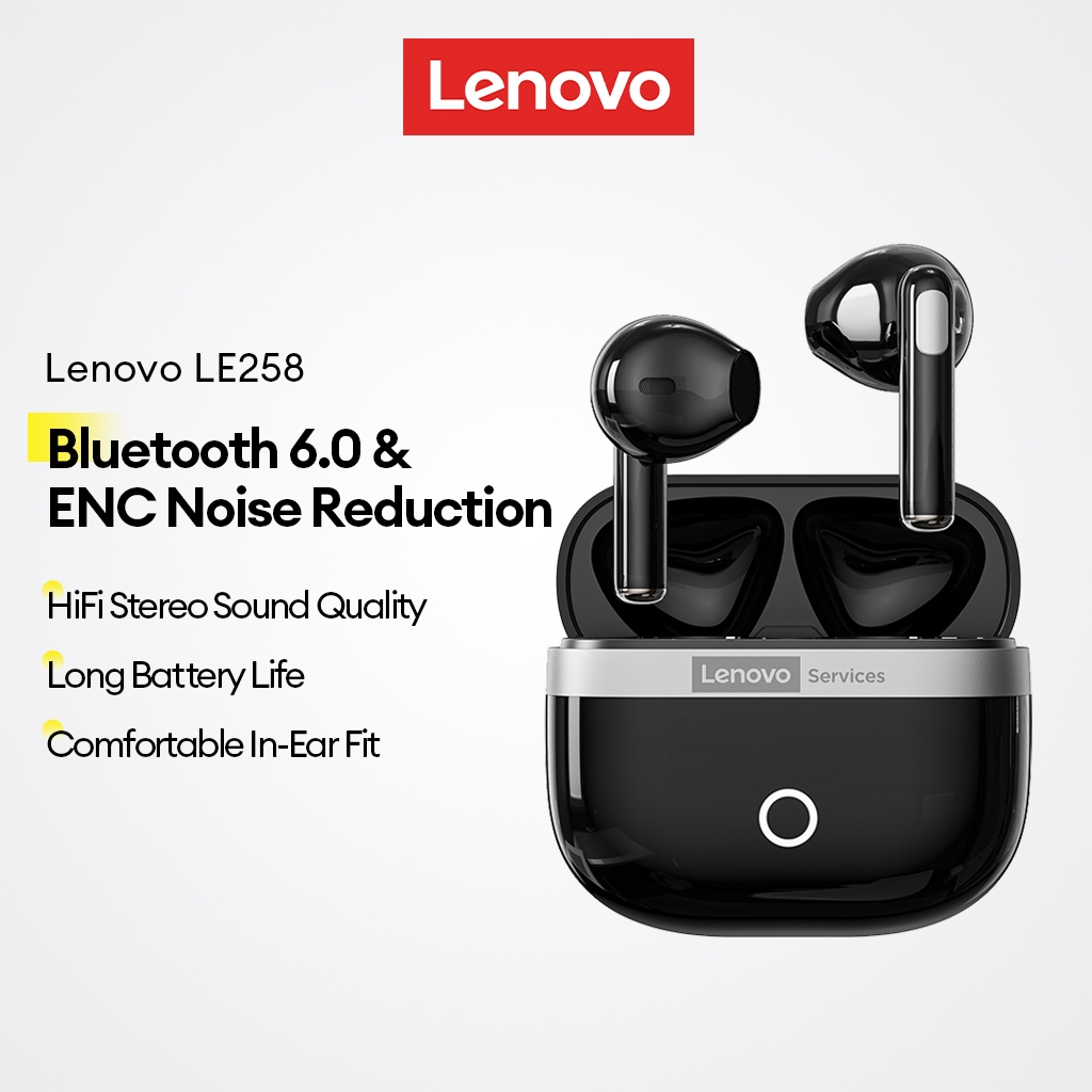 Lenovo LE258 Fones De Ouvido Bluetooth E Sem Fio Com V6.0 ENC Redução De Ruído M