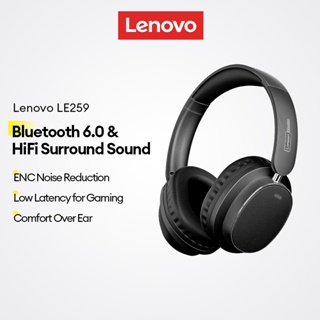 Fone Bluetooth Lenovo LS105 V6.0 Headphone Sem Fio Som Surround HiFi Microfone ENC Gamer Bass em Oferta na Shopee