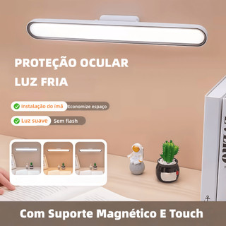 Luminária De Led Sobrepor Bastão Recarregável Sem Fio Com Suporte Magnético E Touch 3 cor…