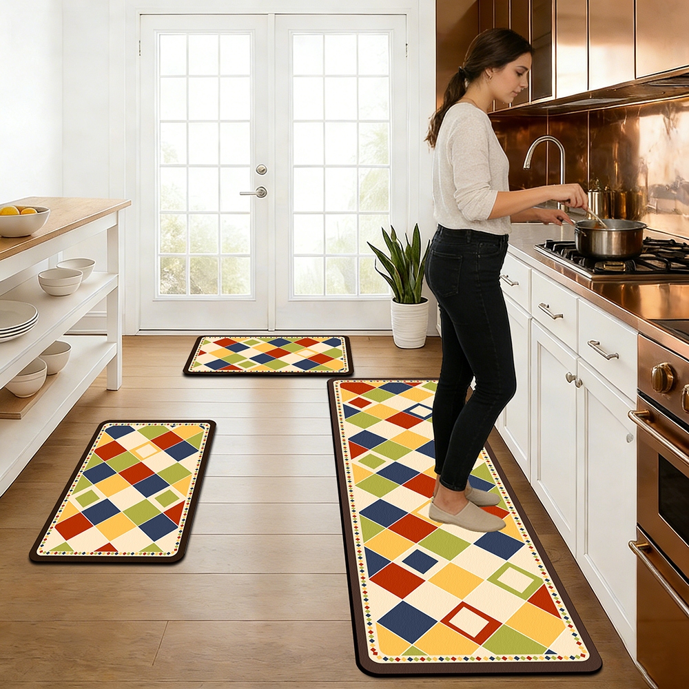 Mata de cozinha de tapete de piso de 3 peças combinação de mat á de piso de 90cm * 34cm