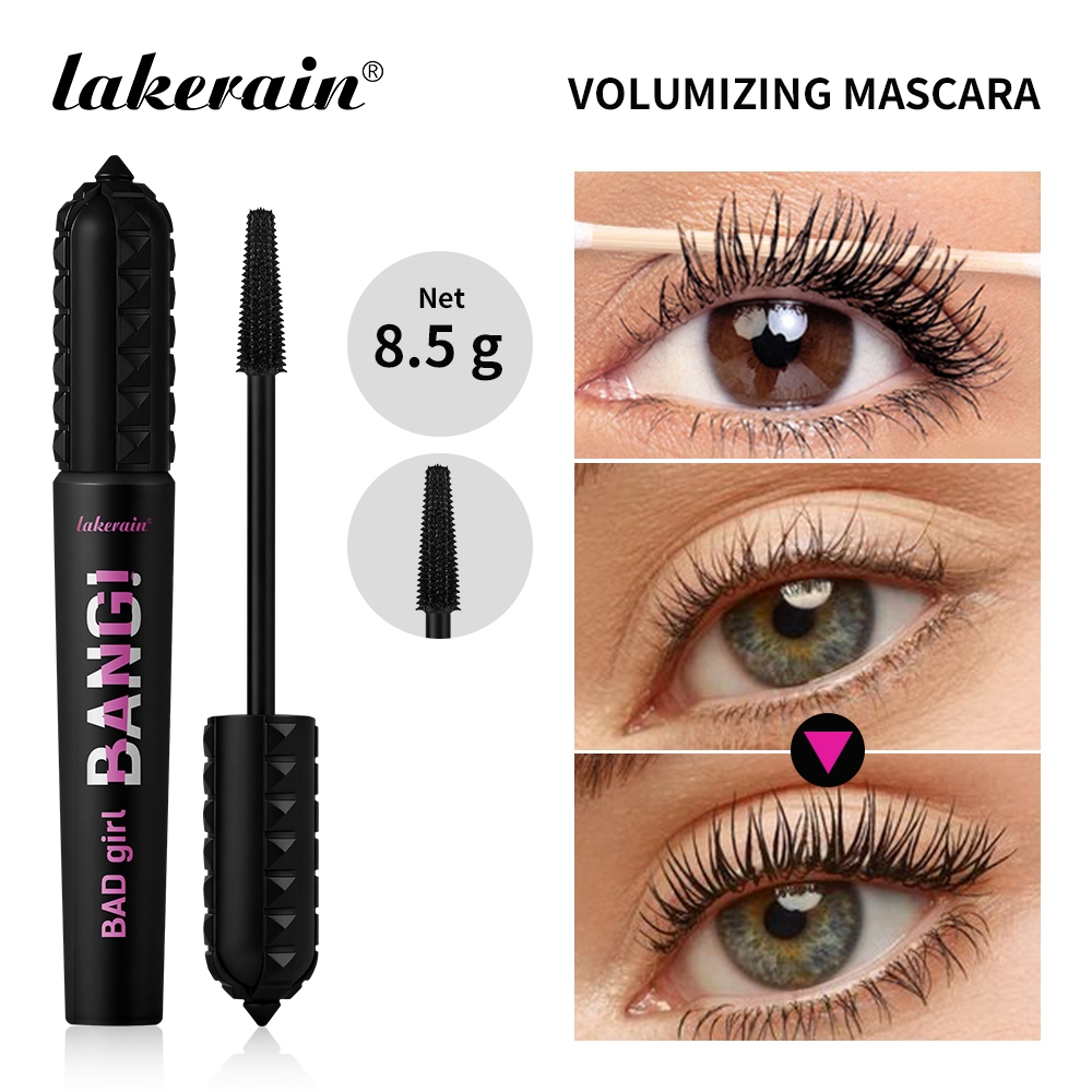 Lakerain Maior Bang Volumizing Mascara À Prova D'água De Manchas 36HR Rímel De Maquiagem Grosso De Longa Duração