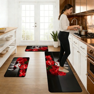Mata de cozinha de tapete de piso de 3 peças combinação de mat á de piso de 90cm * 34cm em Oferta na Shopee