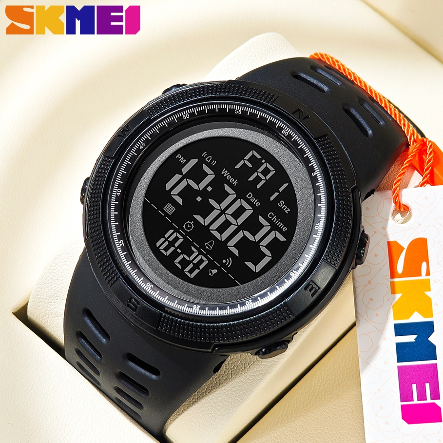SKMEI Relogio 1251 esportes impermeável masculino lazer digital LED digital multifuncional relógio eletrônico