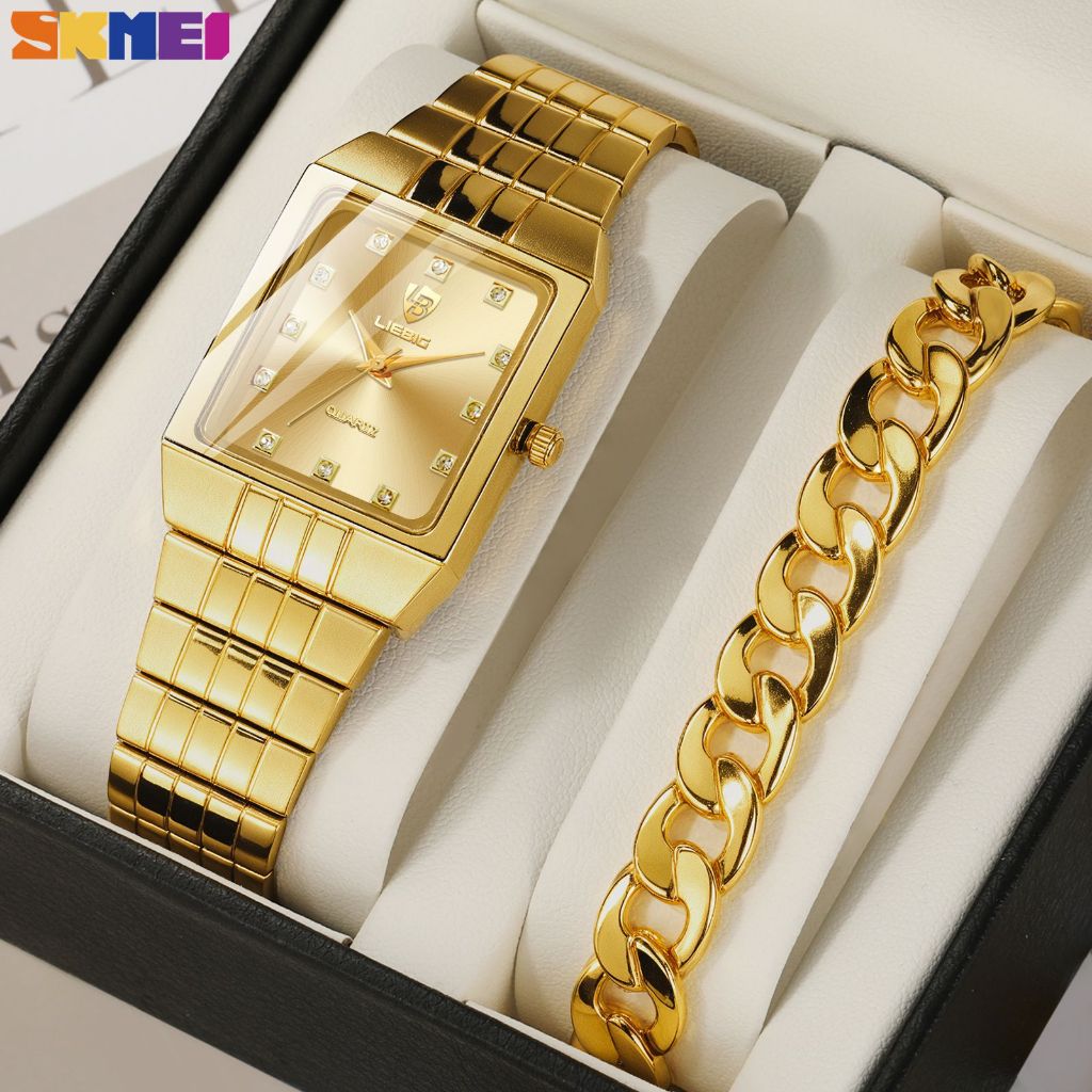 Skmei Fashion Quartz Para Mulheres Aço Inoxidável De 30m À Prova D'água Casal De Alta Qualidade Homens E